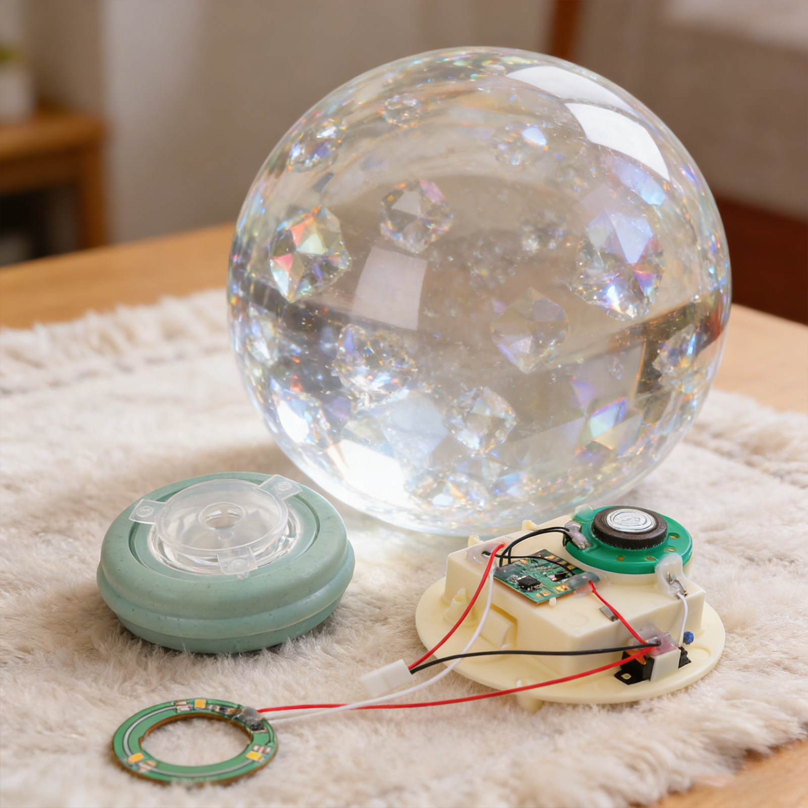 Plastic Dome Clear - كرة ثلجية متحركة مع موسيقى وإضاءة،